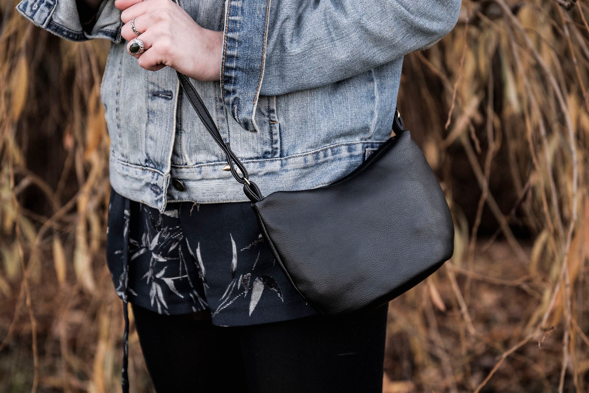 Liv - Cactus Leather Crossbody Bag