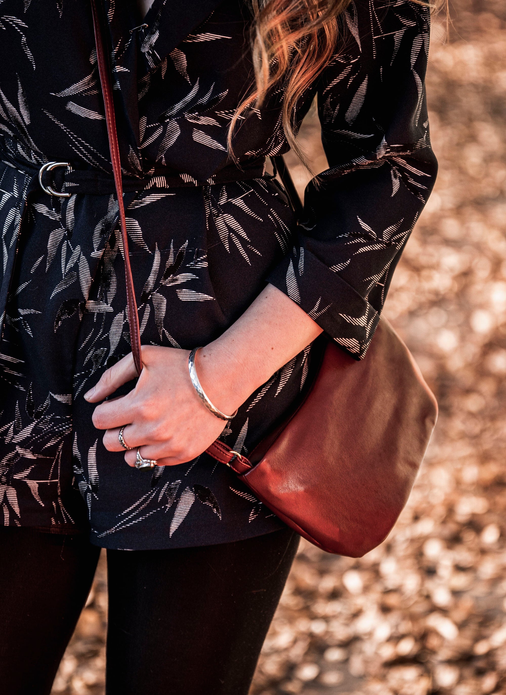 Liv - Cactus Leather Crossbody Bag