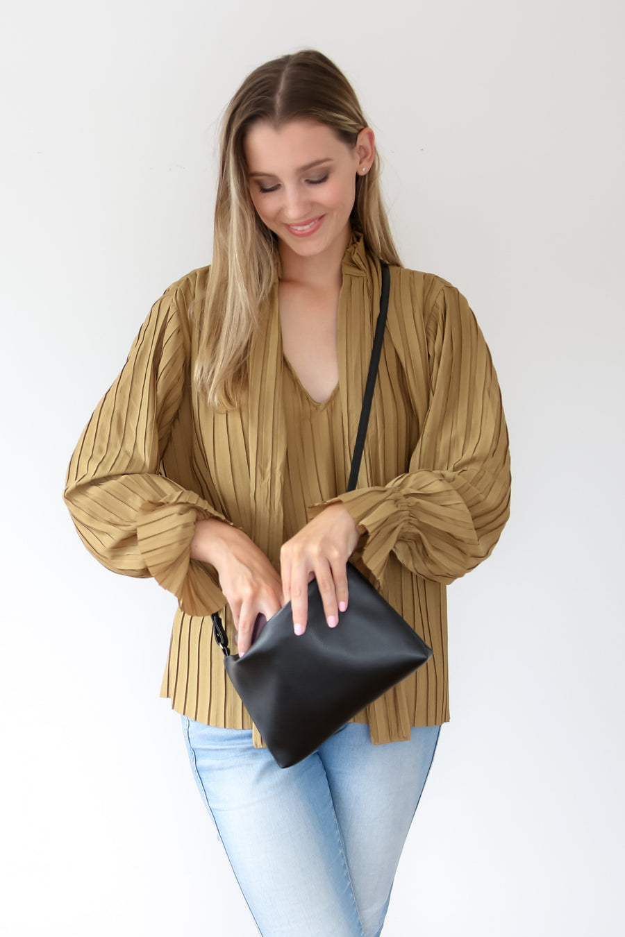 Paz - Cactus Leather Crossbody Bag