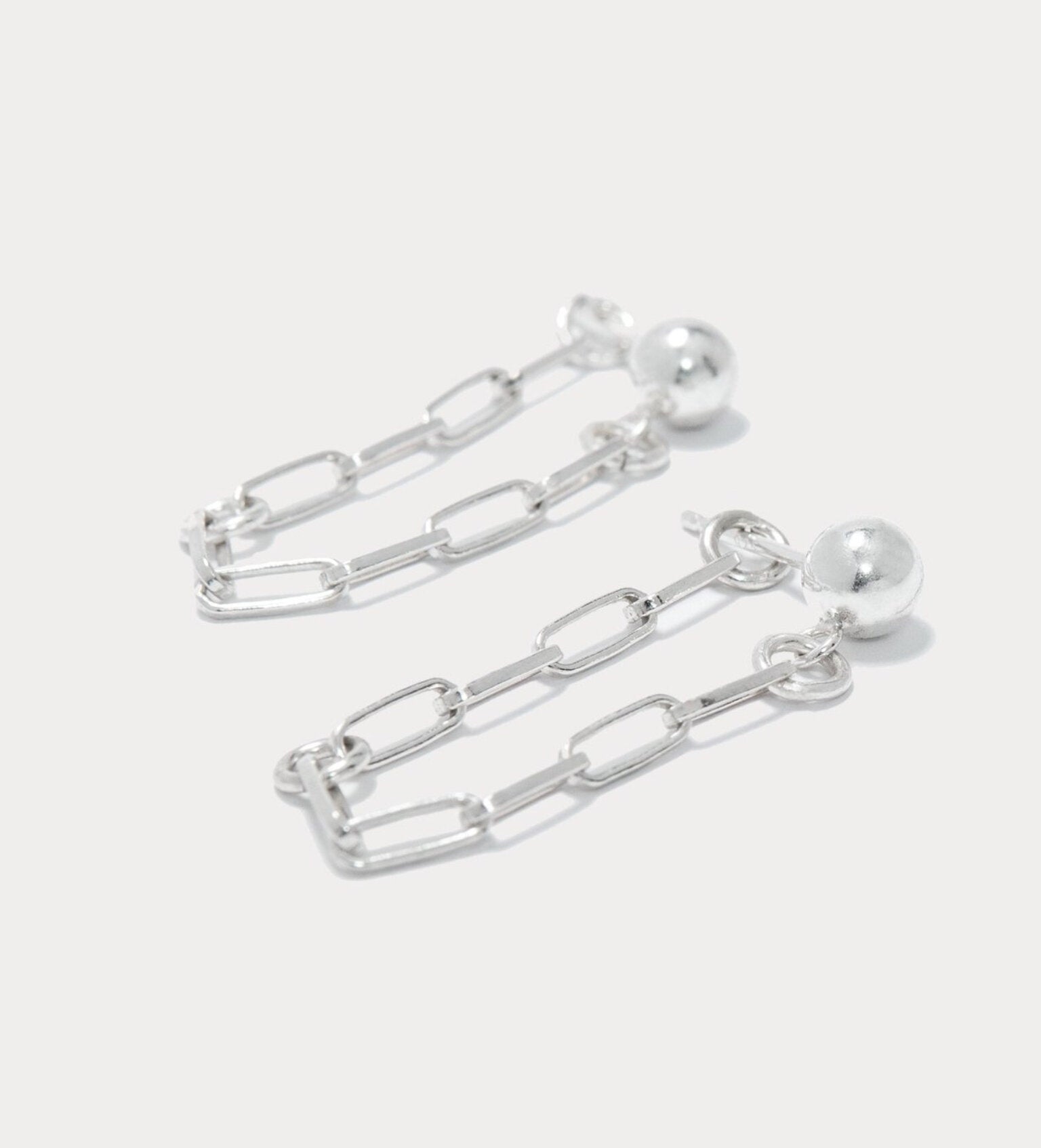 Stud Staple Chain Earrings - Reca